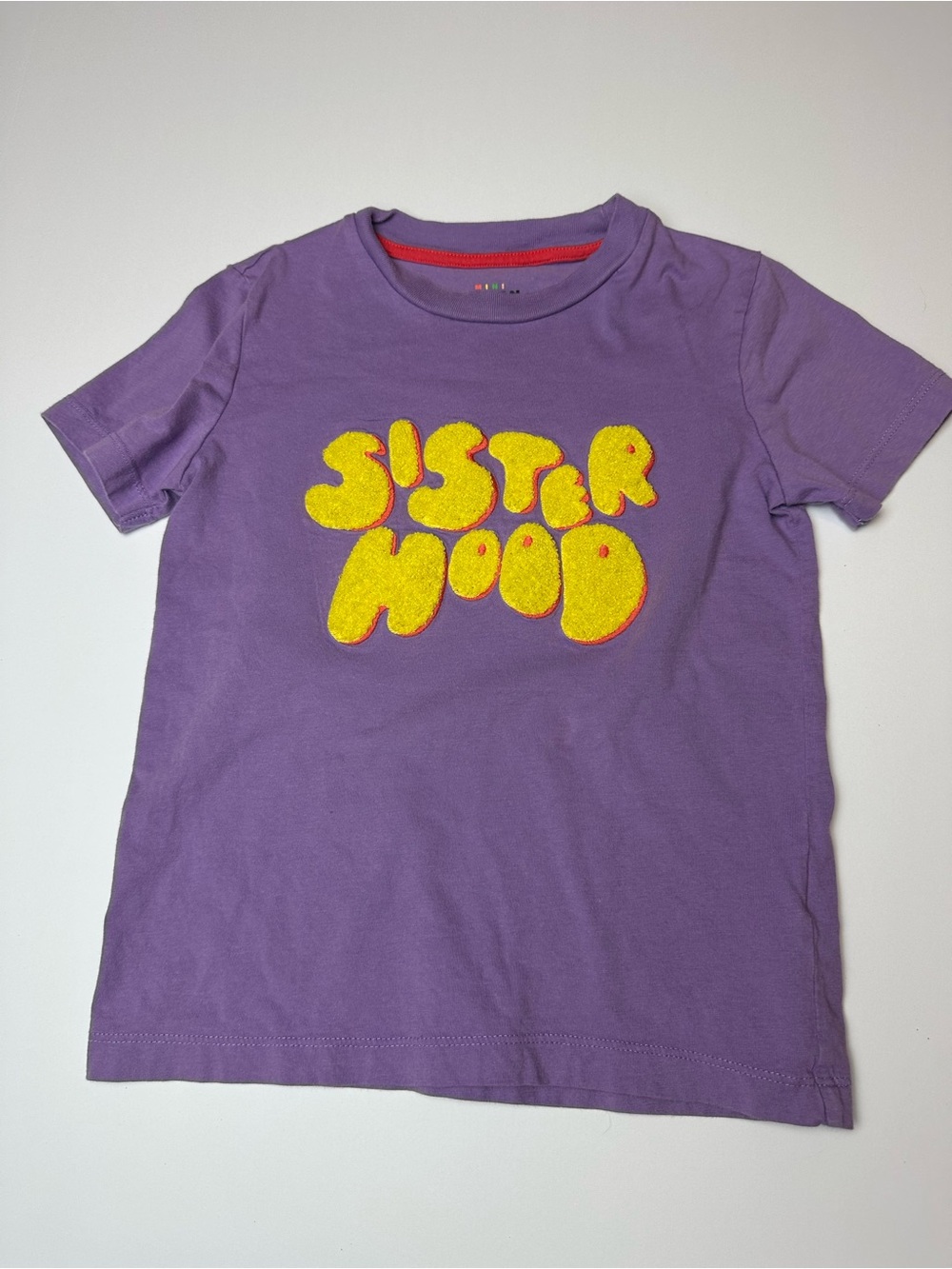 Boden Girls Graphic Tee Size 6-7Y Purple & Yellow